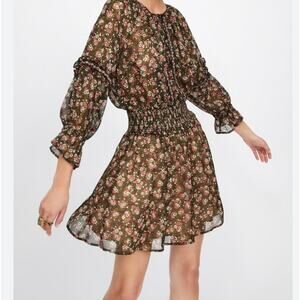 Zara floral dress women Size M
